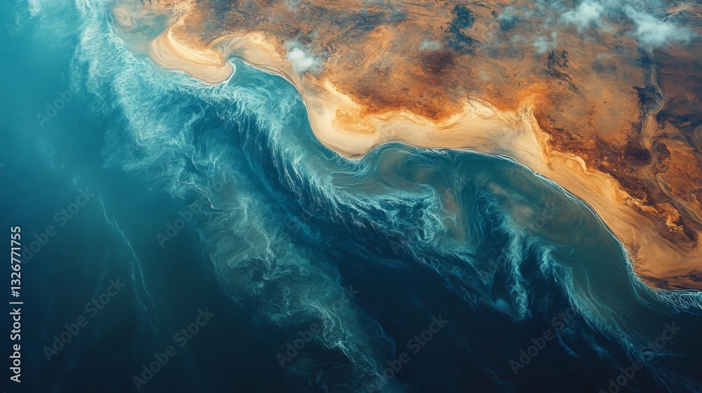 Aufkleber high-resolution satellite data reveals intricate patterns of coastal erosion and sediment transport 