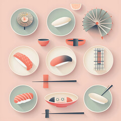 icon set for food and drinks