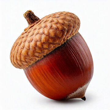 An acorn isolated on a white background