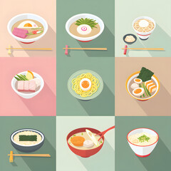 icon set for food and drinks