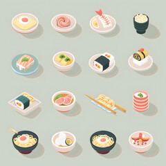 icon set for food and drinks
