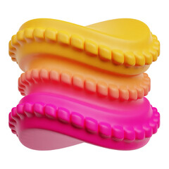 gradient abstract shape 3d icon isolated on the transparent background