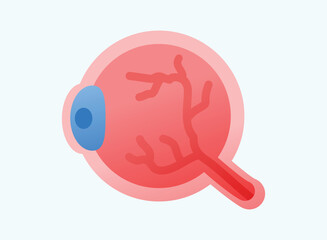 Illustration of an Human Organs Eye Gradient Icon