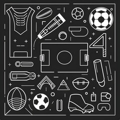 illustration of sport items