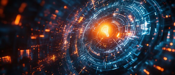 Obraz premium Abstract digital energy vortex