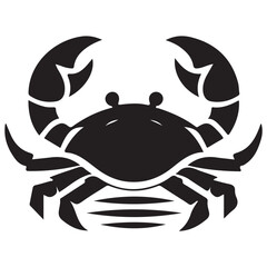 Crab vector silhouette. Crab icon. Crab logo 