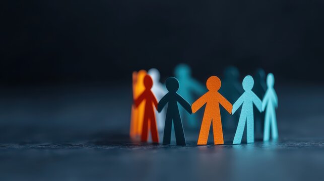 Colorful paper figures representing unity and diversity