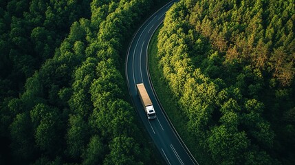 Container ship glides through open sea, bathed in sunset glow, embodying tranquility and vast horizons.
