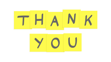 Yellow sticky notes forming the words 