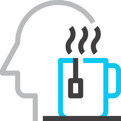 Obraz premium take a break flat line web icon concept