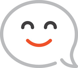 message bubble flat line web icon concept