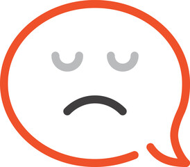 message bubble flat line web icon concept