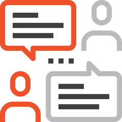 message bubble flat line web icon concept