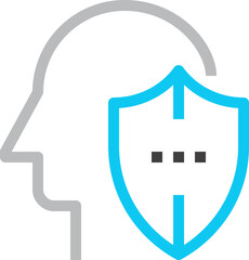 insurance flat line web icon concept