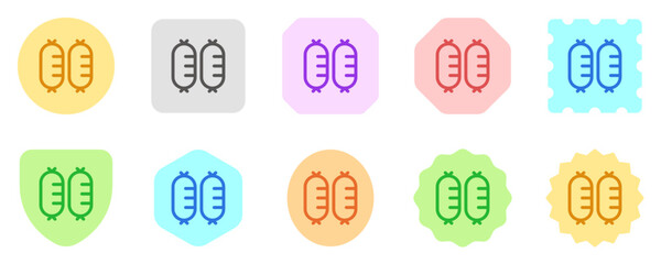 Editable sausages vector icon. Part of a big icon set family. Perfect for web and app interfaces, presentations, infographics, etc