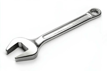 Metallic double-ended wrench on white background. Neural network AI generated