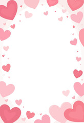 Pink Heart Frame for Valentine's Day Design