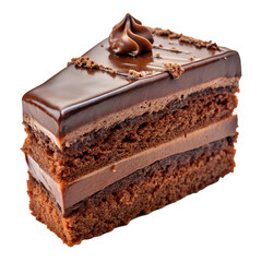 chocolate cake isolated on white background