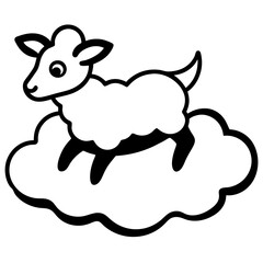 vector illustration of sheep