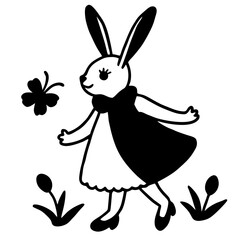 rabbit with flower
