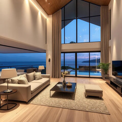 modern luxury villa apartment interior