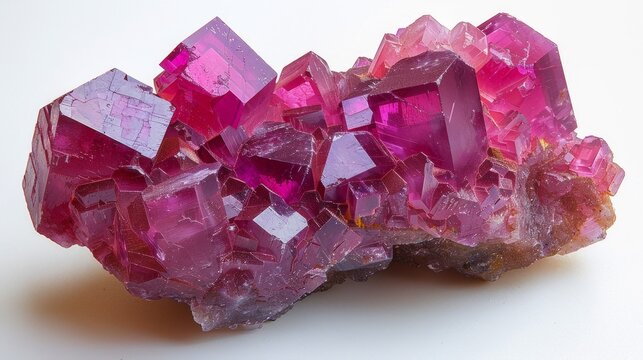 Isolated corundum piece on white background with clean lines and minimal composition