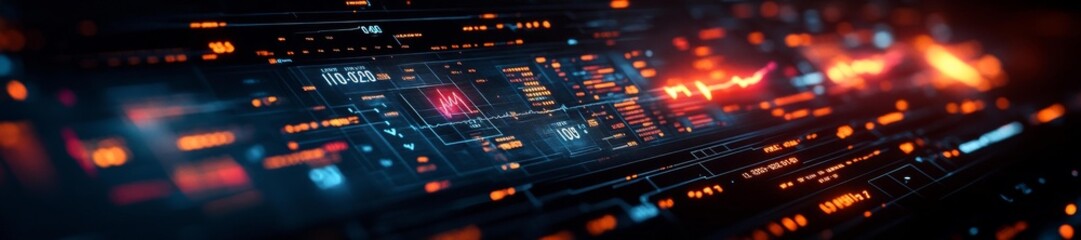 A Digital Display of Health and Workout Metrics in a High-Tech Interface. Generative AI