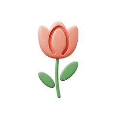 Single-Line Blooming Flower Icon