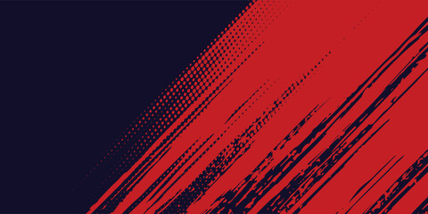 Halftone dots red and blue color pattern gradient grunge texture background. Dot pop art comic sport style vector illustration. grunge vector dots © Novi
