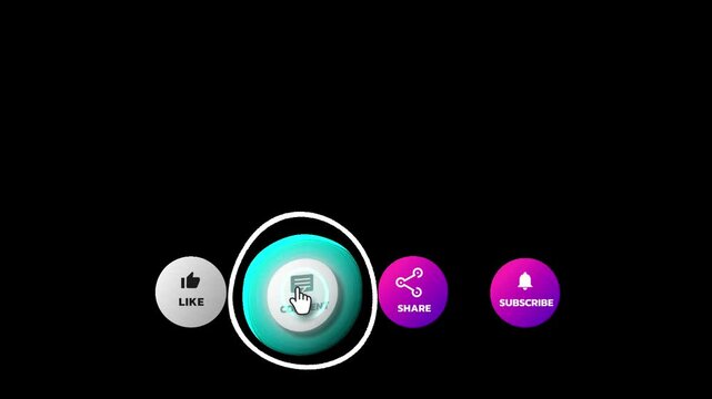 Reminder Like, subscribe, notification and share in the Bottom Corner Transparent Overlay