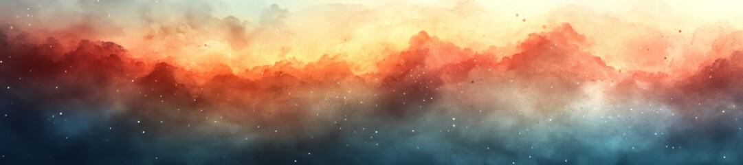 Fototapeta premium Cosmic Cloudscape with Stars and Soft Gradient Tones. Generative AI
