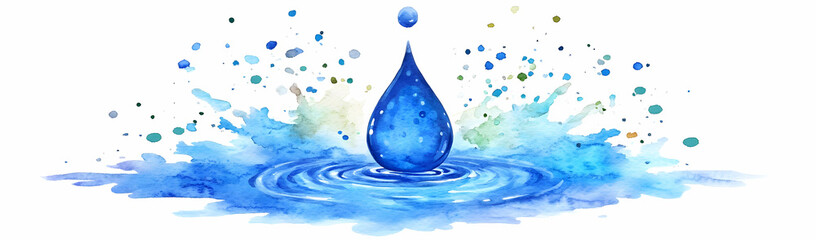 Water drop splash, nature, purity, clean