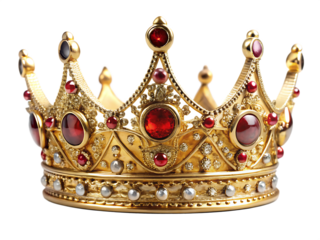 , a crown  isolated on white background PNG , AI GENERATED