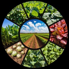 Lush field featuring an abundance of different vegetables representing the importance of crop rotation practices