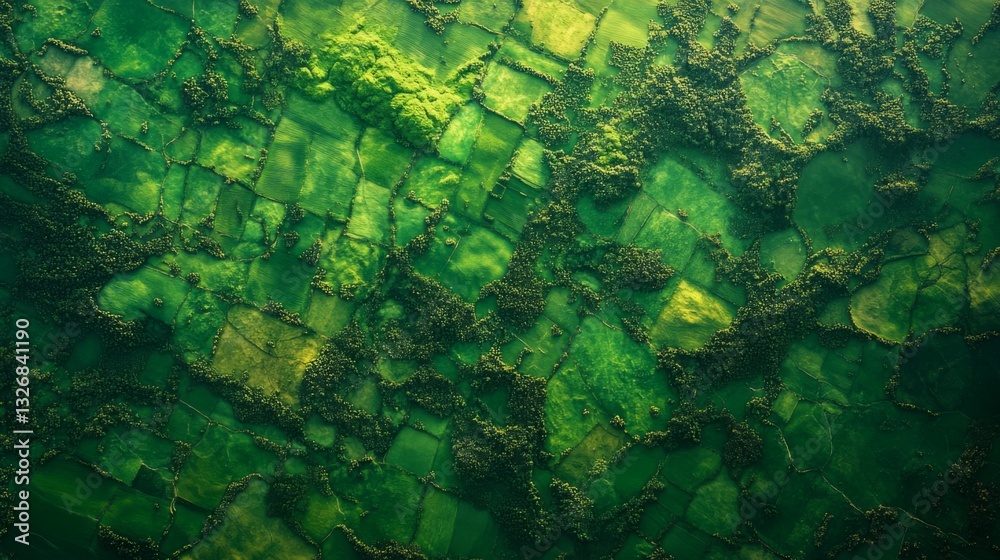 Poster advanced satellite technology captures detailed telemetry data for monitoring dense vegetation cover