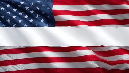 Naklejka premium Waving American Flag Background with Space for Text or Graphic