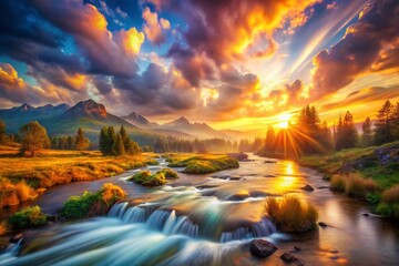 Ethereal Landscape: Long Exposure Dreamlike Scenery