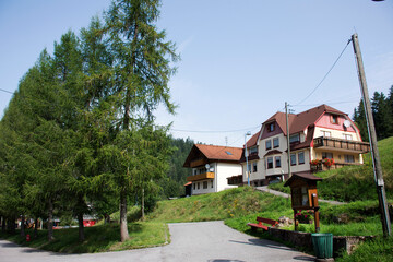 View landscape and classical building on mountain at Germany