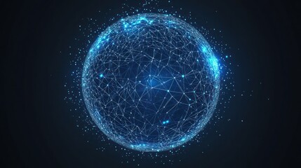 Obraz premium Global Network Sphere