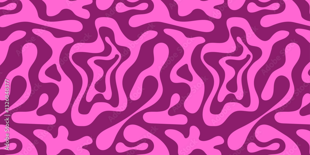 Fototapete abstract background pattern with colorful waves. psychedelic groovy trippy y2k retro seamless patter