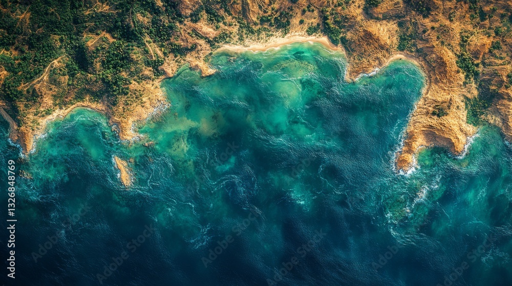 Poster Satellite monitoring provides valuable insights into coastal ecosystems and oceanic conditions. Advanced AI-generated imagery enhances surveillance and analysis capabilities.