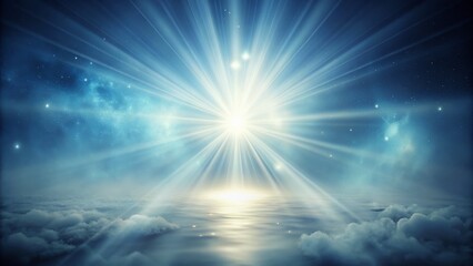 Ethereal White Light Mist: Serene Abstract Background Stock Photo