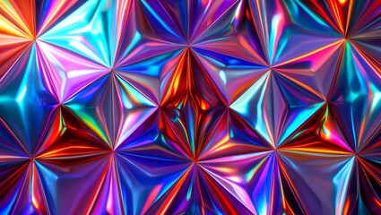 Iridescent colorful geometric abstract background texture