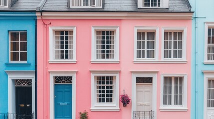 Obraz premium Colorful Row Houses in London
