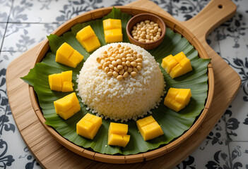 thai dessert with coconut