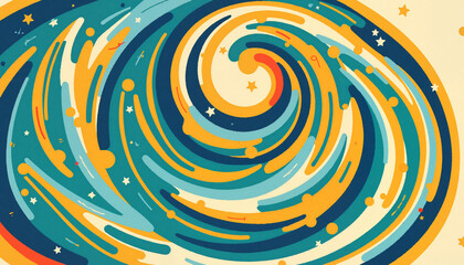 Obraz premium Stylized swirling patterns of coiled garden hose, modern abstraction