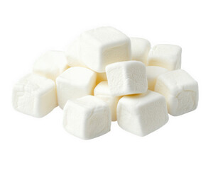 Soft, fluffy marshmallows stacked together, perfect for desserts and treats. Ideal for roasting, smores, or adding to hot chocolate