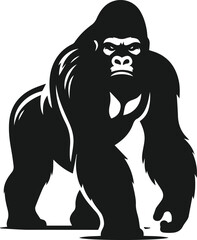 gorilla walking silhouette