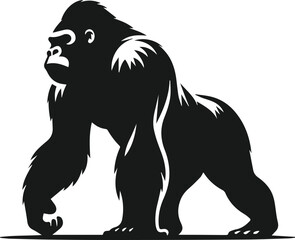 gorilla walking vector