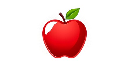 Fototapeta premium Red apple icon